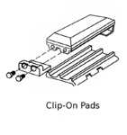 28" 700 mm Clip-On Rubber Pad 190mm Pitch - Heavy Duty