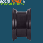 12x16.5 Skid Steer Wheel/Rim 16.5x9.75 - Glossy Black