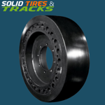 Smooth Solid Skid Steer Tires 10-16.5 - Severe Duty